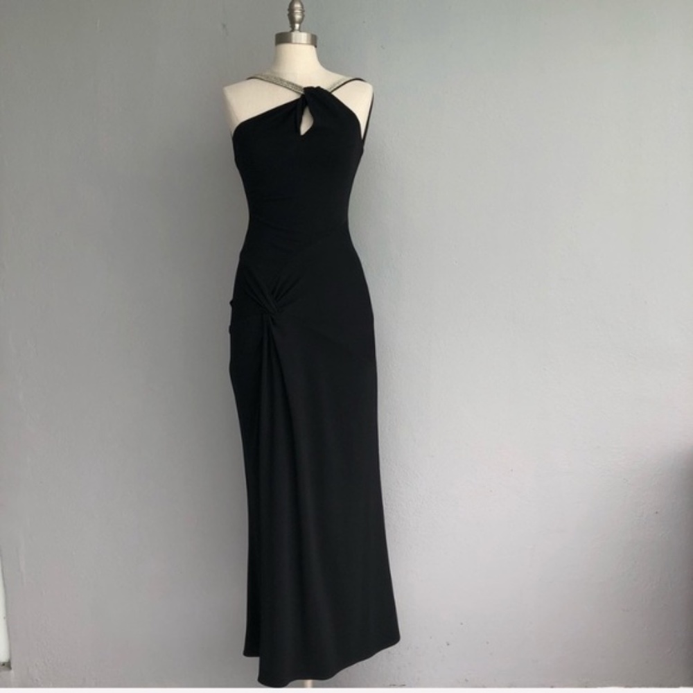 Vintage Betsy & Adam black long maxi size 4 dress